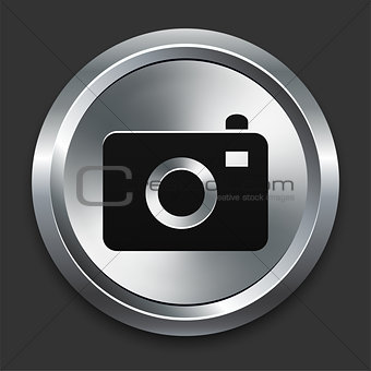 Camera Icon on Metallic Button Collection