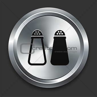 Salt & Pepper Icon on Metallic Button Collection