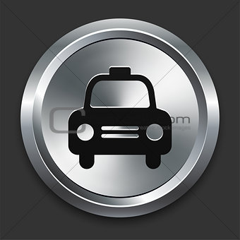 Taxi Icon on Metallic Button Collection