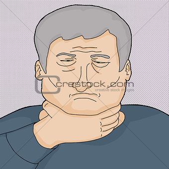Man with Sore Throat