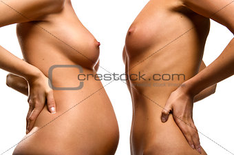 Female body during and after pregnancy