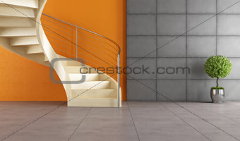 Modern room with staicase