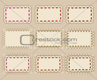 Set of elegant templates frame design