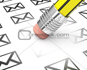 erasing spam mails