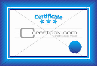 Blue Horizontal Certificate Template