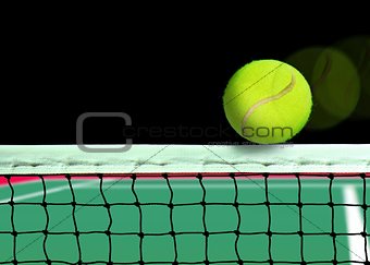 Tennis Ball on the Net