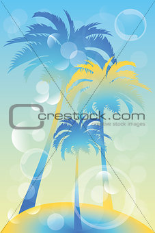 Tropical island illustration
