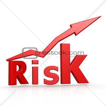 Risk word with arrow
