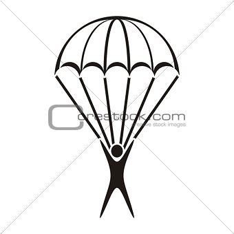Parachute jumper icon