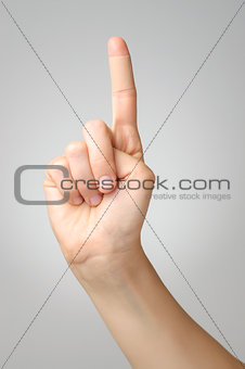 Plaster on female finger