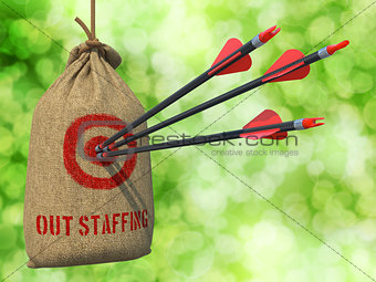 Outstaffing - Arrows Hit in Red Target.