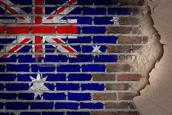 Dark brick wall with plaster - Australia