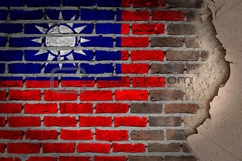 Dark brick wall with plaster - Taiwan