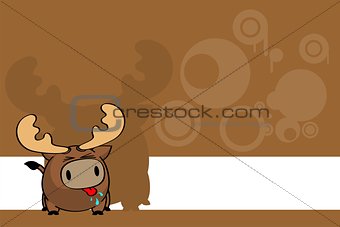 reindeer ball cute cartoon background 7