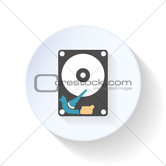HDD disk flat icon