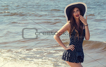 Beautiful girl on the beach