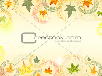 autumn background with text space