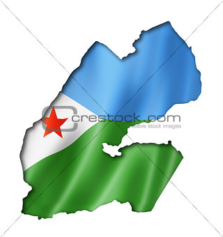 Djibouti flag map