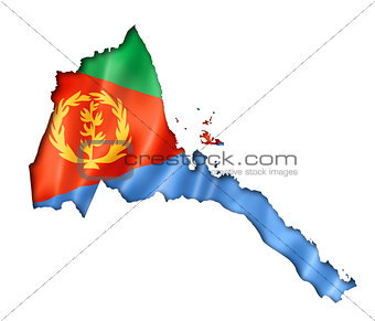 Eritrean flag map