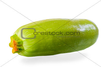 fresh zucchini on white background macro