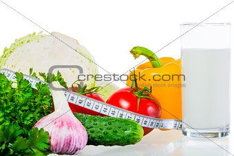 still life with useful food for bulom background