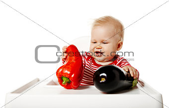 Baby Watches Vegetables