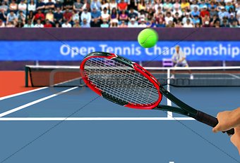 Tennis Racquet Back Hand Swing