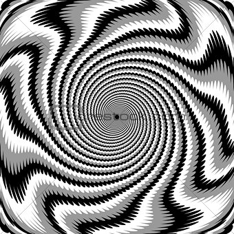Design monochrome swirl rotation background