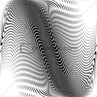 Design monochrome wave movement background