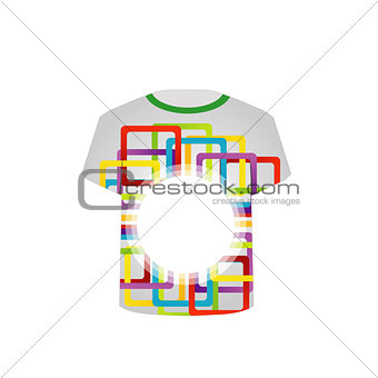 Printable tshirt graphic- colorful shapes