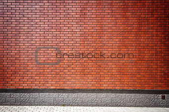 Vibrant brown brick wall