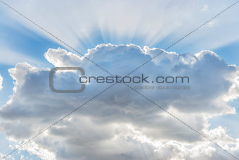 Cloud with sunbeams