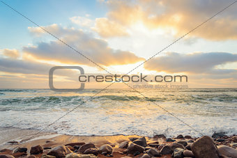 Ocean shore in the morning