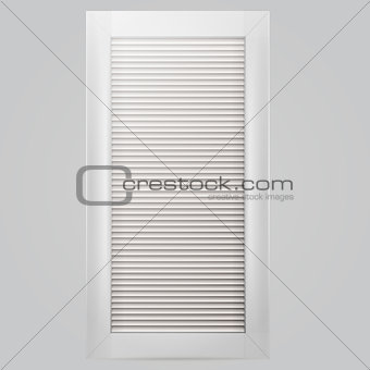 Vector illustration of white window shutter