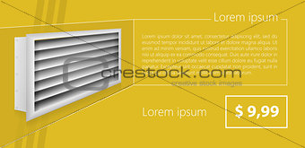 Vector ad layout for ventilation shutters