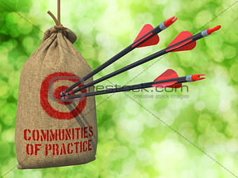 Communities of Practice - Arrows Hit in Red Target.