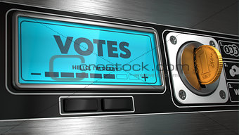Votes in Display on Vending Machine.