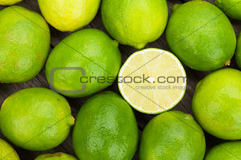 Fresh ripe limes