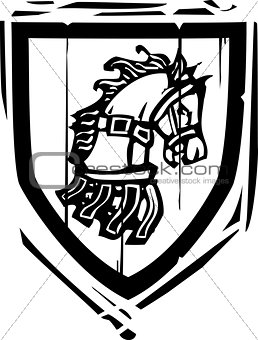 Heraldic Shield Horse