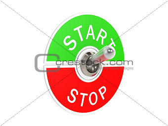 Start stop toggle switch