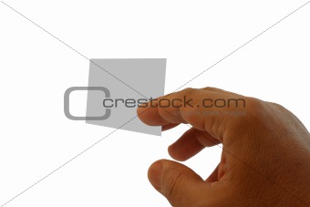 hand and visit card