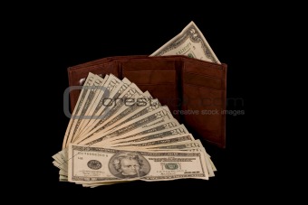 Wallet with Two Dollar Bill