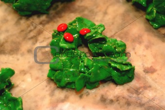 Holly Wreath Cookie
