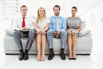 Portrait of executives waiting for interview