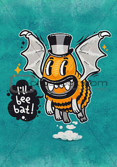Cartoon Monster I'll Bee Bat