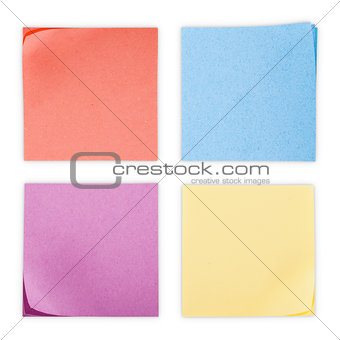 colorful stickers on an isolated white background