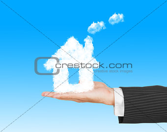 house cloud in hand