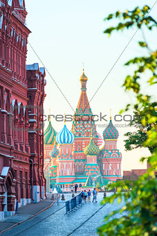Beautiful St. Basil's Cathedral on Red Square