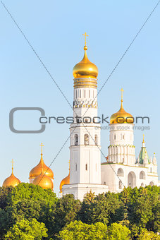 golden domes of Orthodox churches in Moscow