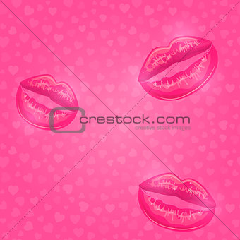 Vector Illustration of Pink Open Lip